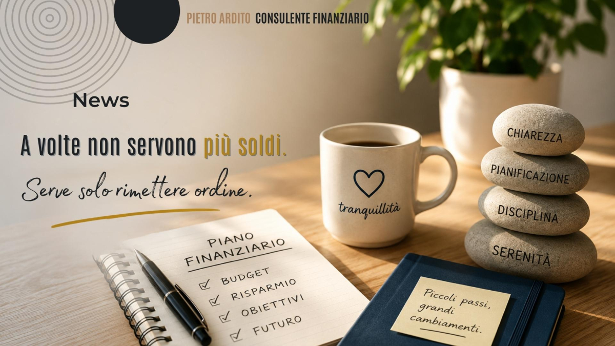 A volte non servono più soldi. Serve solo rimettere ordine.