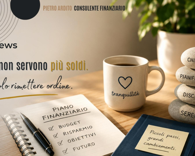 A volte non servono più soldi. Serve solo rimettere ordine.